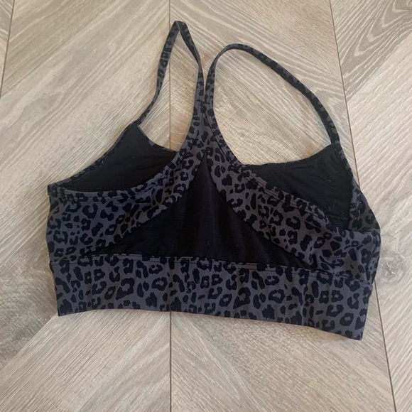 Varley Small Cheetah Animal Sports Bra Black - Picture 2 of 3